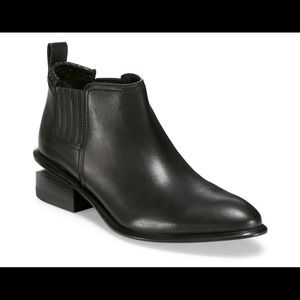 Alexander Wang Kori Low Heel Bootie wBlack Leather